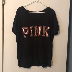 Black Victoria’s Secret Pink sequins shirt